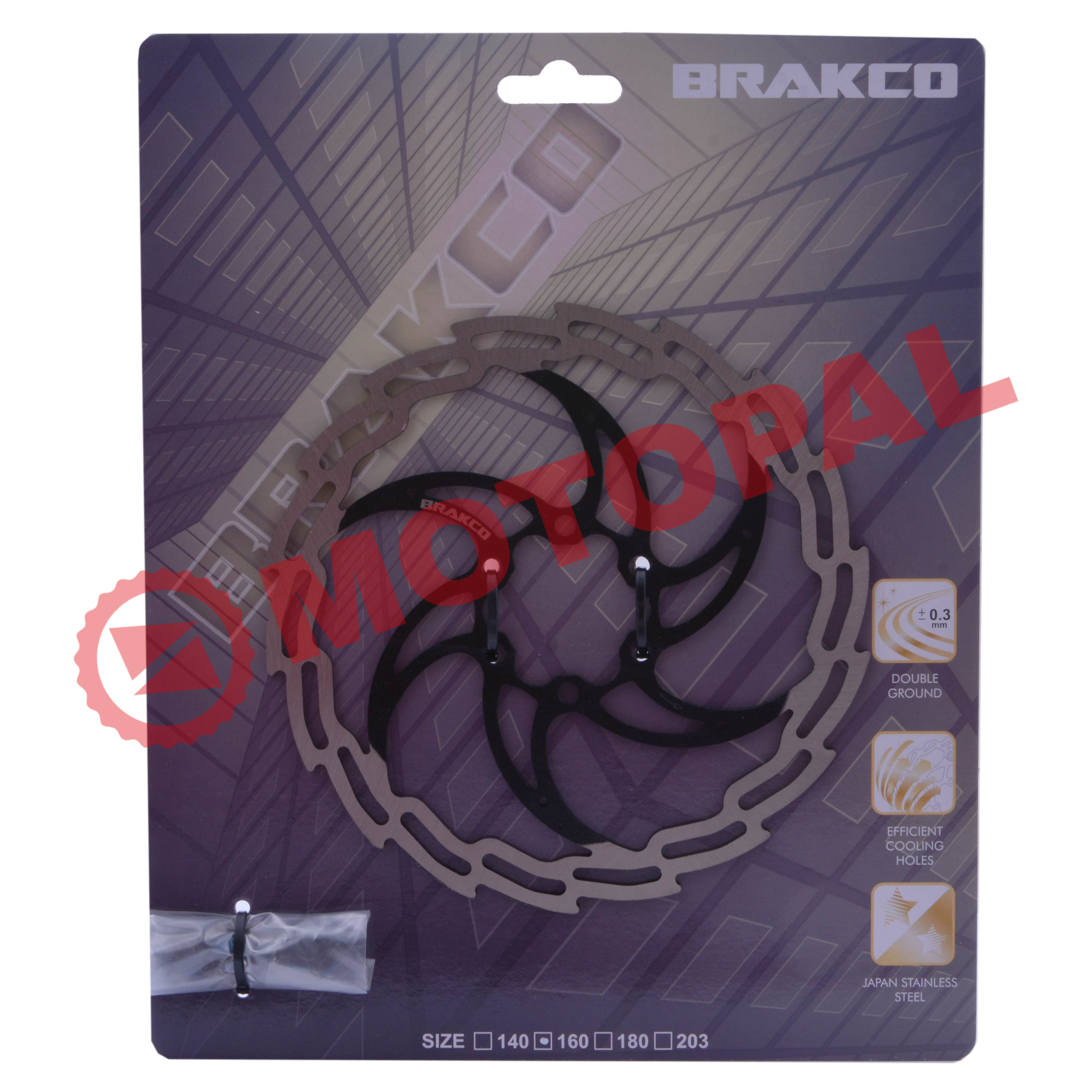 ROTOR  [160 mm]  SİYAH  BRAKCO