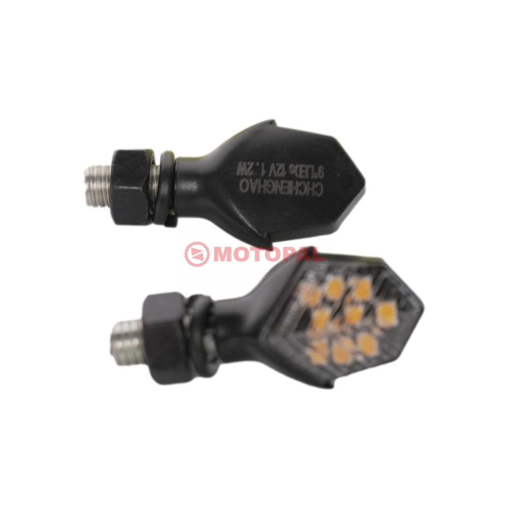 LED SİNYAL [SARI IŞIK] [TAKIM] SİYAH [1069] - E BELGELİ