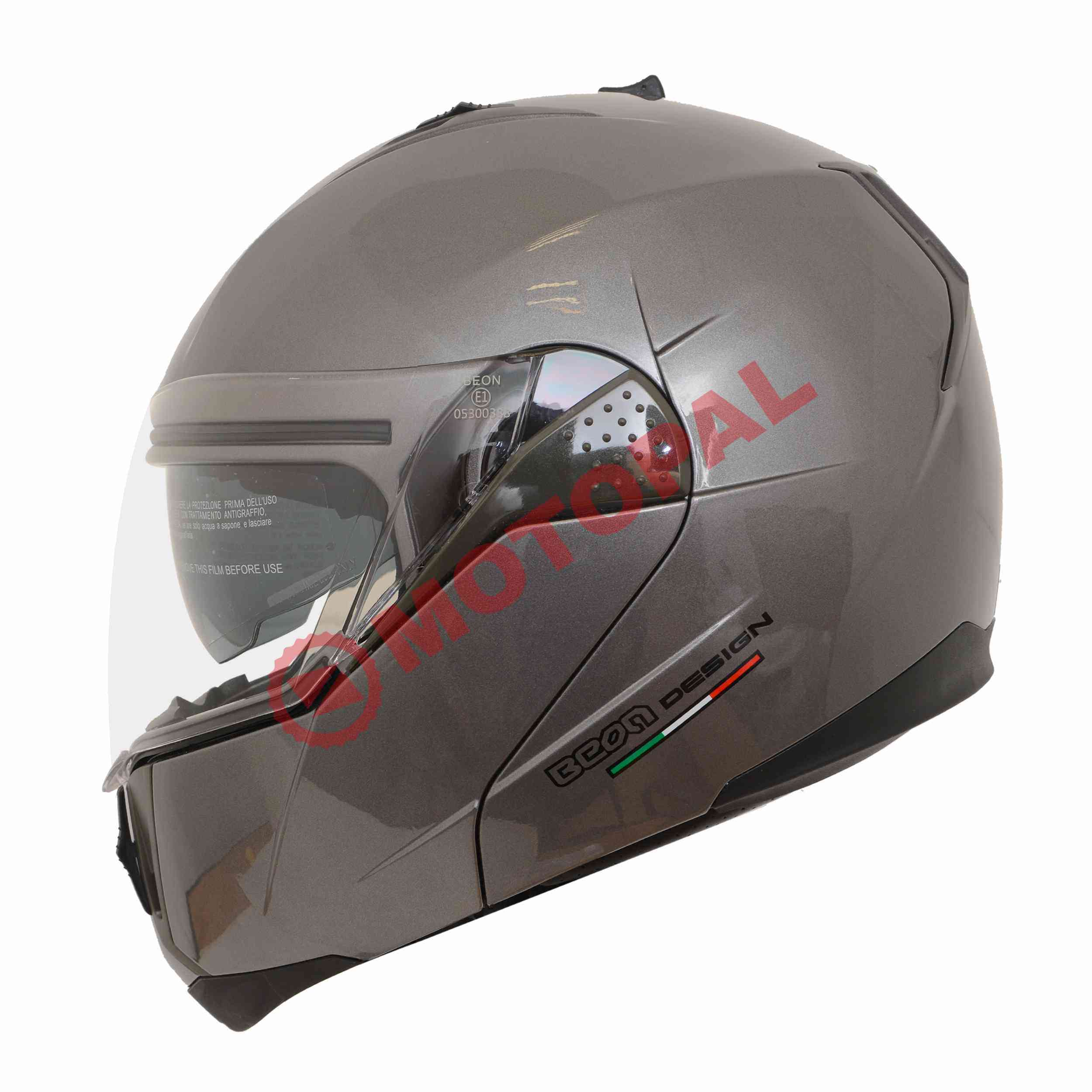 BEON- ÇENE AÇILIR VİZÖRLÜ KASK [B700] [MAT GRİ] [L]