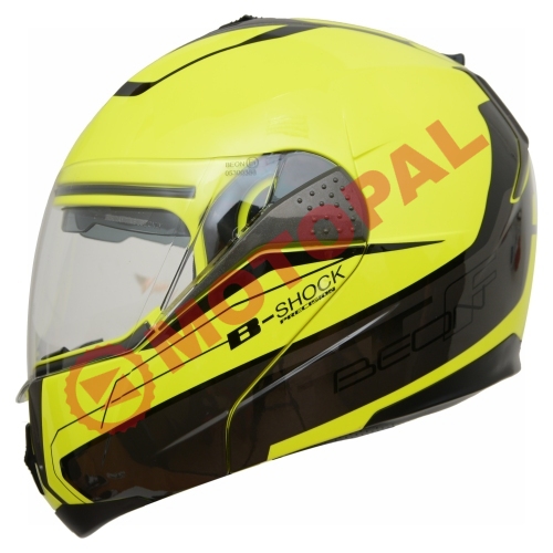 BEON- ÇENE AÇILIR VİZÖRLÜ KASK [B700] [NEON SARI] [B-SHOCK] [XL]
