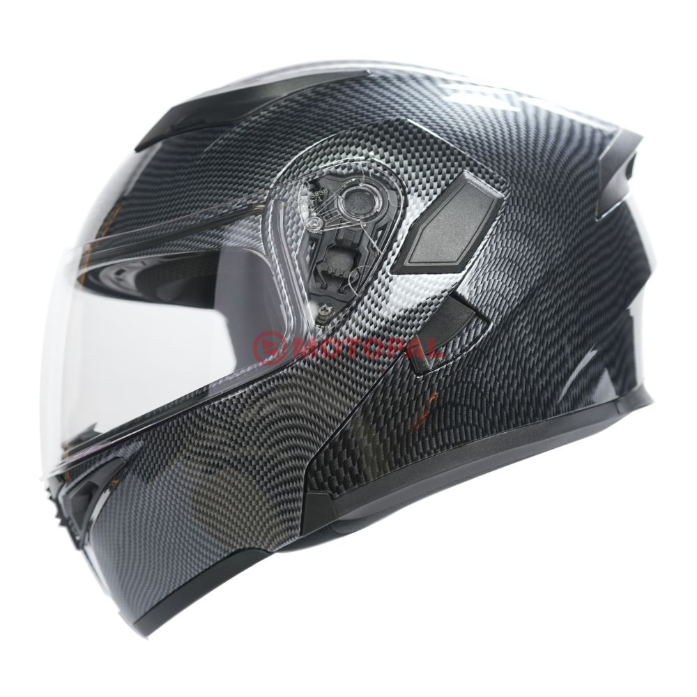 KC-ÇENE AÇILIR VİZÖRLÜ KASK [KC902] [KARBON] [S] E BELGELİ