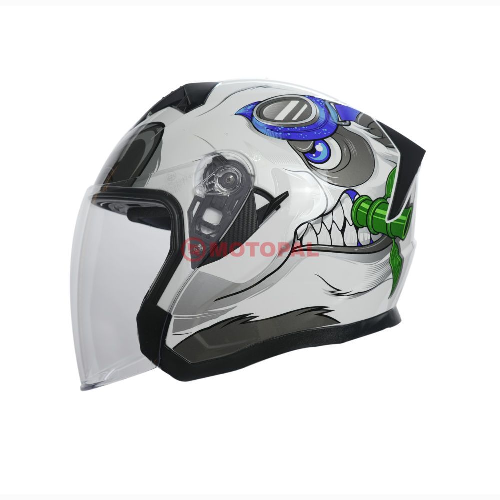 KC-ÇENESİZ VİZÖRLÜ YAZLIK KASK [KC528-1] PANDA [L] E BELGELİ