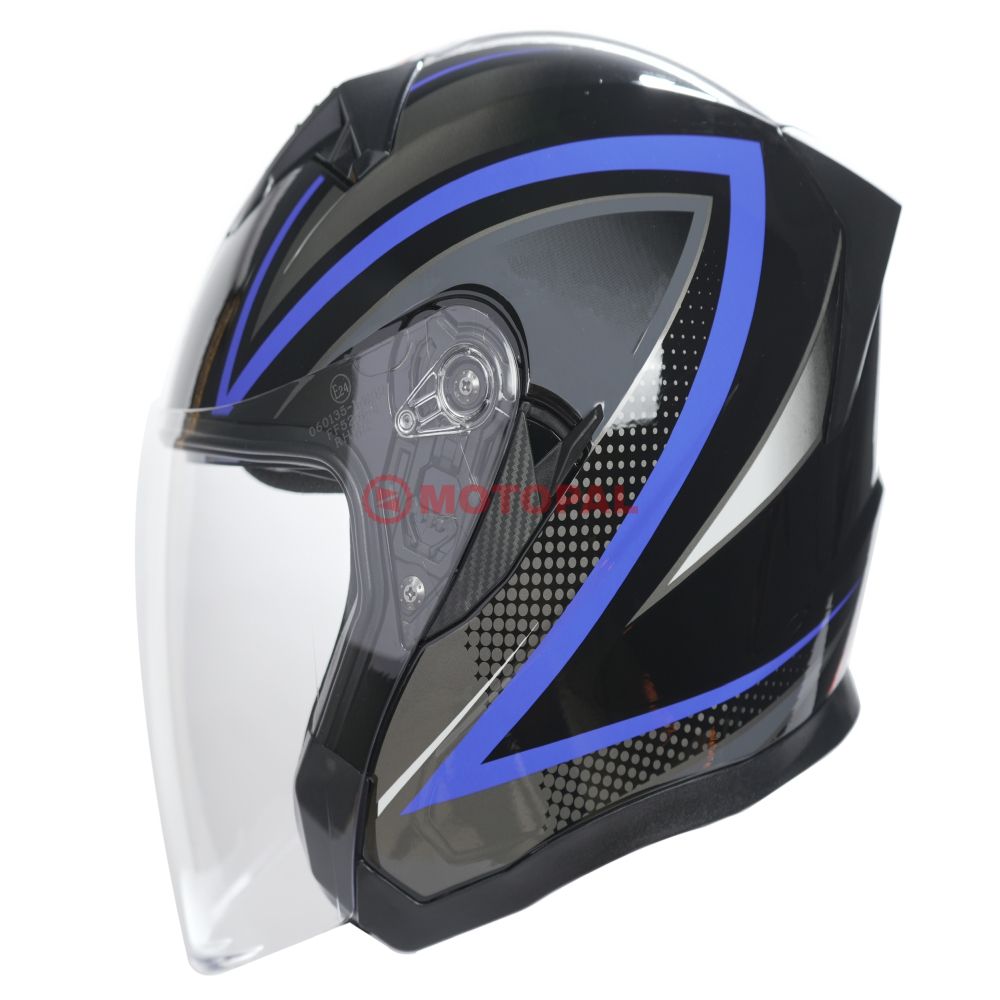 KC-ÇENESİZ VİZÖRLÜ YAZLIK KASK [KC528-1] SİYAH - MAVİ [S] E BELGELİ