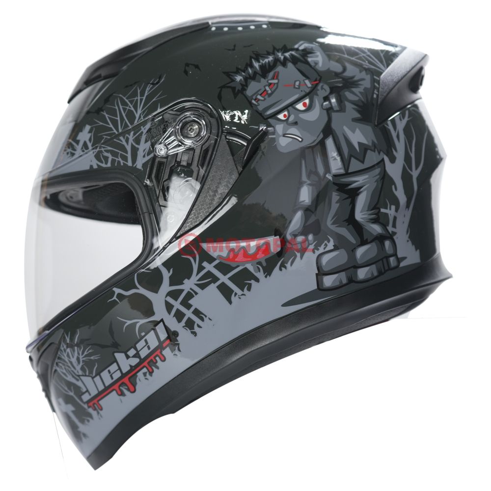 KC-KAPALI VİZÖRLÜ KASK [KC316-1] FRANKENSTEIN'S MONSTER [L] E BELGELİ